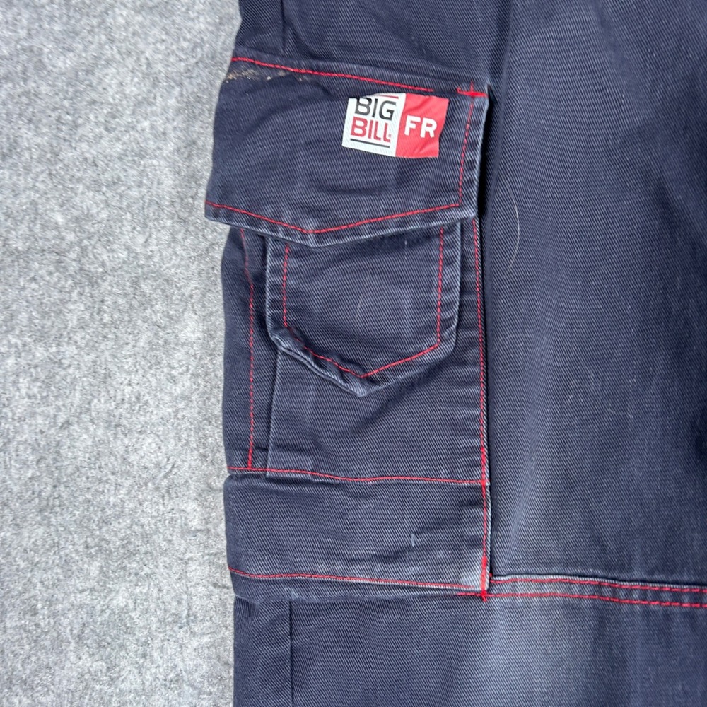 Big Bill FR Cargo Pants Mens 30x30 Navy Blue Westex UltraSoft Flame Resistant - Picture 10 of 16